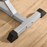 HOMCOM Weights Bar Barbell Rack Squat Stand Adjustable Portable Weight Lifting Max Load 200kg, Suitable For Home Gym Training Work Out(m-9)