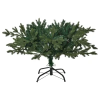 HOMCOM kunstkerstboom 1,8 m kerstboom dennenboom PVC PE metaal groen Ø 90 x 180 cm(m-14)