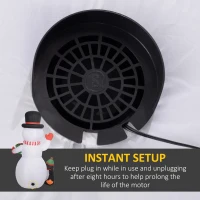 Outsunny 8ft Inflatable Christmas Snowman, with Accessories(m-6)