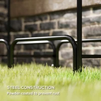 Outsunny Suport pentru Lemne din Metal cu Rastel Reglabil, Geantă de Pânză și Husă Impermeabilă, 120x36x99 cm, Negru(m-7)