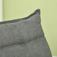 HOMCOM Relaxsessel Lesesessel, drehbar, Leinenoptik, 62 cm x 70 cm x 95 cm, Grau(m-13)