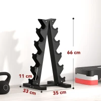 SPORTNOW Suport pentru Gantere cu 5 Niveluri Suport de Depozitare a Halterelor Otel pentru Sala de Gimnastica de Acasa suport pentru gantere, suport pentru gantere rack suport gantere antrenament acasa exercitii cu gantere suport greutati(m-3)