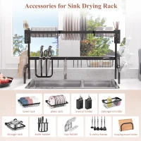 HOMCOM 100cm Modular Over-Sink Drying Rack(m-5)