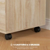 HOMCOM Two Drawer Lockable Filing Cabinet - Wood-Effect(m-5)