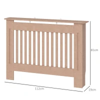 HOMCOM Cobertura Radiador Moderna de MDF com Prateleira Superior para Sala de Estar Dormitório Escritório 112x19x81cm Madeira(m-3)