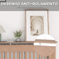 HOMCOM Cobertura Radiador Moderna de MDF com Prateleira Superior para Sala de Estar Dormitório Escritório 112x19x81cm Madeira(m-6)