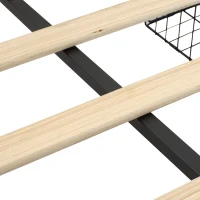 Velvet Upholstered Double Bed with Storage, Soft Backrest, 4 Drawers, LED Light Strips, 198L x 140W x 98H cm, Gray(m-11)