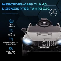 AIYAPLAY Kinder Elektrische Auto, Afstandsbedienbaar, met Trainingswielen, LED-verlichting, Toeter, voor Kinderen van 3-6 Jaar, Zwart(m-4)