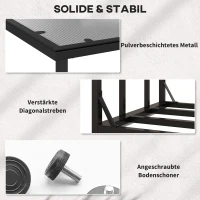Outsunny Brandhoutrek van kunststof en metaal, waterdicht en stabiel, geschikt voor alle weersomstandigheden, draagt tot 2000 kg(m-7)