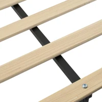 3FT Upholstered Bed with Soft Backrest and Vertical Stripe Design, Metal Underbed Bracket, 202L x 103W x 103H cm, Gray(m-9)