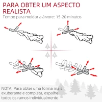 HOMCOM Árvore de Natal 150 cm Árvore de Natal Artificial com 395 Ramos e Suporte de Metal Árvore de Natal para Interior Verde(m-7)