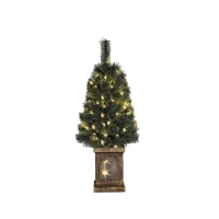 HOMCOM Kerstboom, levensecht uiterlijk, ingebouwde LED's, dimbaar, 8 modi, 45 x 90 cm, Groen(m-10)