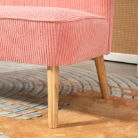 HOMCOM Tweezitsbank, Elegant Scandi Design, Stevig Houten Frame, tot 150 kg, 117 x 56,5 x 77 cm, Roze(m-9)