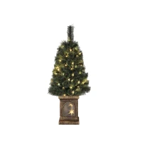 HOMCOM Kerstboom, levensecht uiterlijk, ingebouwde LED's, dimbaar, 8 modi, 45 x 90 cm, Groen(m-1)
