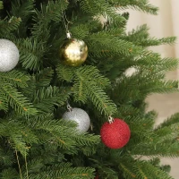 HOMCOM Choinka jodła alpejska, naturalny wygląd, szeroka i bujna, 180 x Ø105 cm, Zielona(m-9)