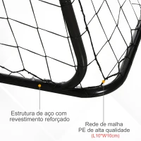HOMCOM Baliza de Futebol para Crianças com Lona de Precisão e Ponteria para Treino e Aperfeiçoamento 240x88x174 cm Branco(m-5)
