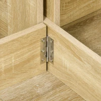 HOMCOM Masă Pliantă cu 2 Extensii Rabatabile, Masă Extensibilă cu Spațiu de Economisire, 104x76x73,7 cm, Lemn Natural(m-8)