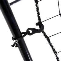 HOMCOM Plasă Rebounder Pliabilă pentru Fotbal și Baseball cu 21 de Corzi și Zonă de Precizie, 123x90x174 cm, Negru(m-8)