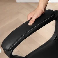 HOMCOM Scaun Ergonomic de Birou cu Funcție de Înclinare și Înălțime Reglabilă, 61x62x95-105 cm, Negru(m-8)