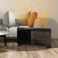 HOMCOM Radiator Electric cu Temperatură Reglabilă, Protecție la Supraîncălzire și Telecomandă, 87x21,5x44,5 cm, Negru(m-2)