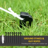 Outsunny 6.6ft Inflatable Santa Riding Polar Bear Decoration(m-7)