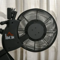 HOMCOM Roeimachine met 16 weerstandsniveaus inklapbaar op wieltjes 225 x 55 x 88cm Staal Zwart(m-9)