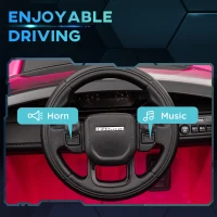 AIYAPLAY Land Rover Discovery Sport Licensed 12V Kids Ride on Car w/ Remote Control, Lights Music Horn, for 3-6 Years Pink(m-5)