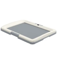 PawHut Tabuleiro para Resguardos de Cães Sanita para Cães com Bandeja para Treino em Exterior e Interior 63x48,5x6 cm Cinza(m-11)