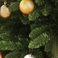 HOMCOM Choinka, Sztuczna Sosna, 1,8 m Wysokości, Ognioodporna, Stabilna Metalowa Podstawa, Zielona(m-9)