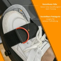 HOMCOM Roeimachine met 16 weerstandsniveaus inklapbaar op wieltjes 225 x 55 x 88cm Staal Zwart(m-7)