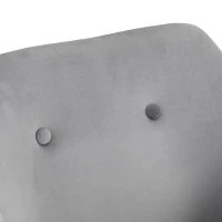 HOMCOM Eetkamerstoelen met Aantrekkelijk Design, Metalen Structuur, Houten Poten, Grijs, 120 kg Draagvermogen(m-10)