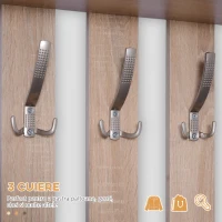 Homcom Set Hol 3 Piese – Dulap Pantofi, Cuier cu Oglinda, Design Lemn(m-5)