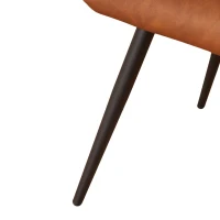 Set aus 2 ergonomischen Stühlen, mit Metallbeinen, für Wohnzimmer und Schlafzimmer, 58x56x80 cm, Braun(m-7)