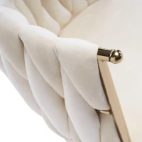 Moderner Homeoffice-Stuhl, Verstellbar und drehbar, Stabil und bequem, 54,1x57,9x77,9 cm, Beige(m-6)