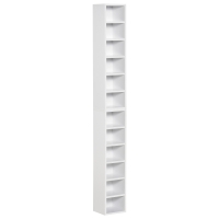 Bibliotecă Raft pentru CD, 21x19,2x88,3 cm, Alb