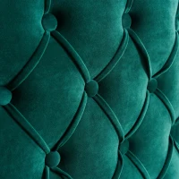 Chaise seau confortable avec décorations de boutons, Vert foncé(m-8)