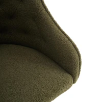 Samtartiger Bürostuhl, verstellbarer 360° Drehstuhl, höhenverstellbar, geeignet für Wohnzimmer, Schlafzimmer, Büros, Hotels und Restaurants, 56,48×52,98×90,5 cm, Grün(m-7)