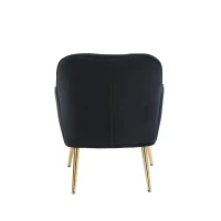 Siège de loisirs en velours, Design ergonomique, Montage facile, Noir(m-12)