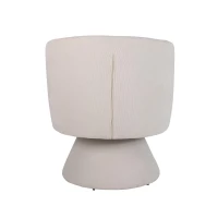Set aus 2 modernen Freizeit-Stühlen, 360° Drehbar, für Wohn- und Schlafzimmer, Beige(m-10)