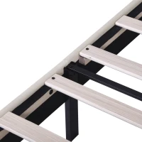 Double Upholstered Velvet Bed Frame with Adjustable Headboard, Solid Wood Slats, Noise-Free Design, 194L x 140W x 110H cm, Beige(m-9)