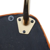 Freizeitstuhl mit Bezug in Samtoptik, Ergonomisches Design, 64x72,8x77,9 cm, Orange(m-9)