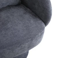 Chaises pivotantes modernes pour salon et chambre à coucher, pivotantes à 360°, tissu en polyblend, coussin confortable, montage facile, Gris(m-8)