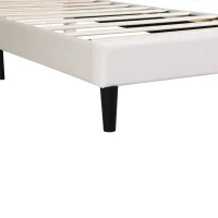 3FT Single Upholstered Velvet Bed Frame with Adjustable Petal Headboard, No Box Spring Needed, Easy Assembly, 194L x 107W x 107H cm, Beige(m-11)