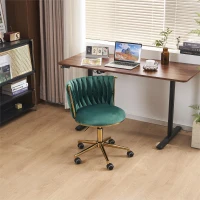 Moderner Homeoffice-Stuhl, Verstellbar und drehbar, Stabil und bequem, 54,1x57,9x77,9 cm, Grün(m-5)