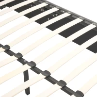 Upholstered Double Bed with Storage, LED Lighting, Channel Tufted Headboard, Modern PU Leather Ottoman Bed, 201L x 147W x 114H cm, Grey(m-10)