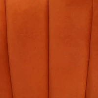 Freizeitstuhl mit Bezug in Samtoptik im 2er-Set, Ergonomisches Design, 64x72,8x77,9 cm, Orange(m-12)