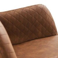 Set aus 2 Ergonomischen Stühlen aus Kunstleder, 58x55,88x79 cm, Braun(m-7)