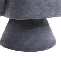 Chaises pivotantes modernes pour salon et chambre à coucher, pivotantes à 360°, tissu en polyblend, coussin confortable, montage facile, Gris(m-9)