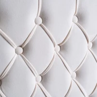 Chaise seau confortable avec décorations de boutons, haute capacité de charge, Beige(m-7)