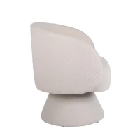 Chaises pivotantes modernes pour salon et chambre à coucher, pivotantes à 360°, tissu en polyblend, coussin de confort, montage facile, Beige(m-9)